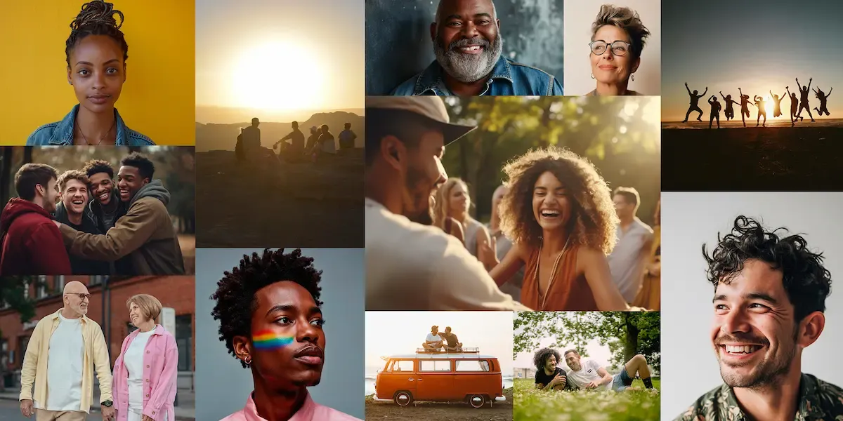 stylized photo collage