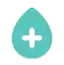 water drop with plus sign icon